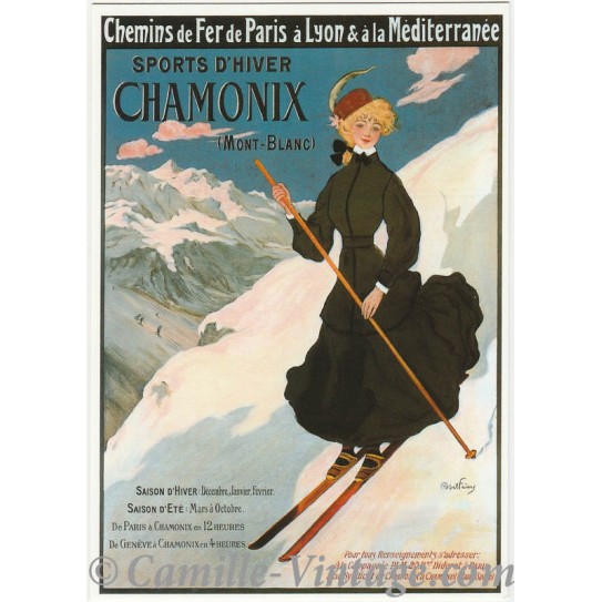 Carte Postale Chamonix Skieuse