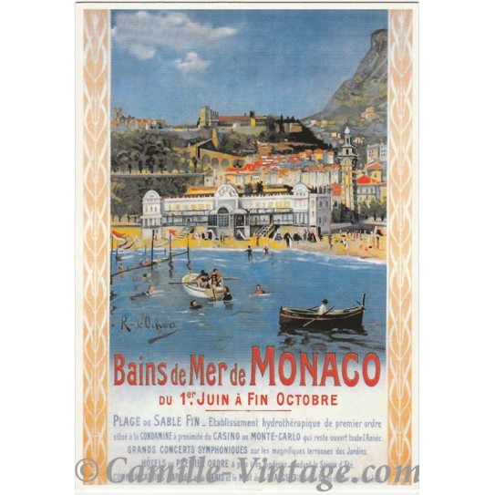 Carte Postale Bains de Mer de Monaco