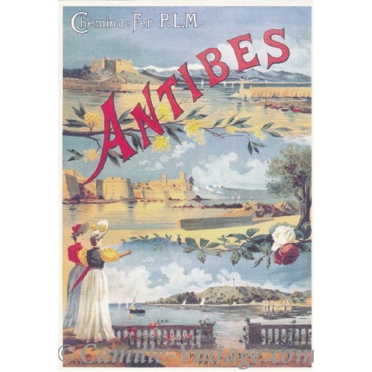 Postcard Chemin de Fer P.L.M Antibes