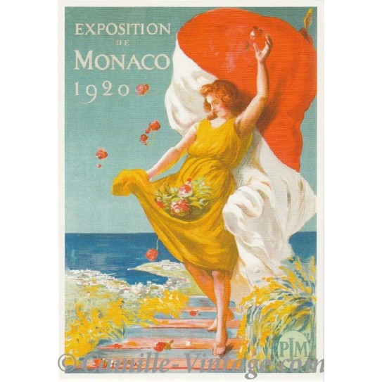 Carte Postale Exposition de Monaco 1920 P.L.M