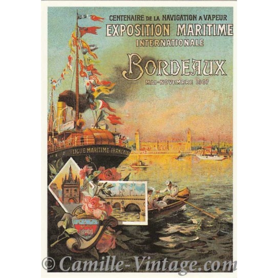 Postcard Exposition Maritime Internationale Bordeaux