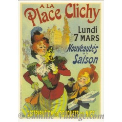 Postcard Place Clichy - Paris