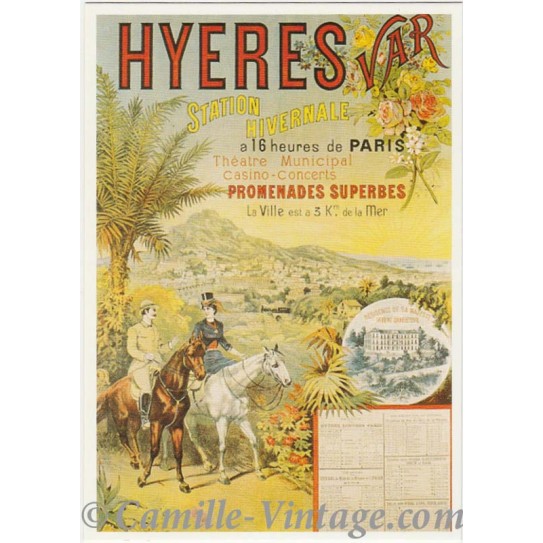 Postcard Hyères Station Hivernale