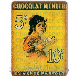 Aluminium plate Menier Chocolate 5c aged effect