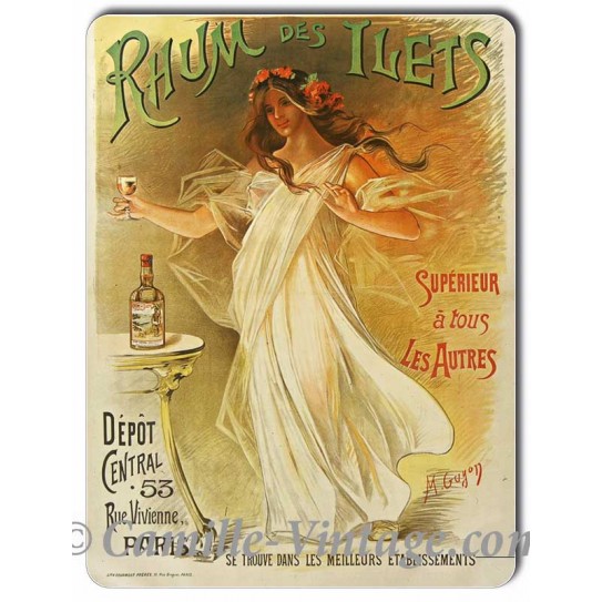 Aluminium plate Rum of the Ilets