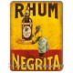 Tin signs Rhum Négrita rusty effect