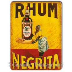 Tin signs Rhum Négrita rusty effect