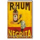 Tin signs Rhum Négrita rusty effect