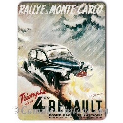 Plaque métal vintage Renault 4CV