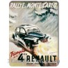 Plaque métal vintage Renault 4CV