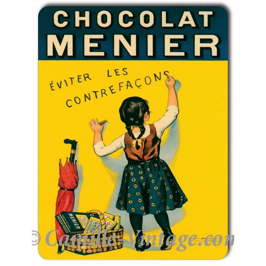Plaque métal vintage Chocolat Menier - Firmin Bouisset
