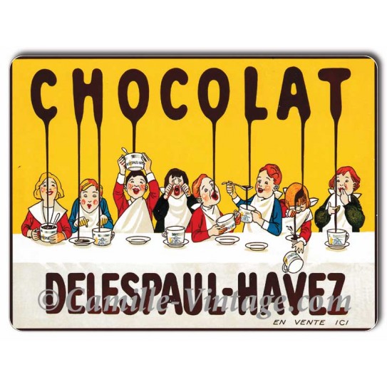 Plaque métal Chocolat Delespaul-Havez