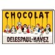 Plaque métal Chocolat Delespaul-Havez