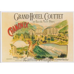 Postcard Chamonix Grand Hôtel Couttet