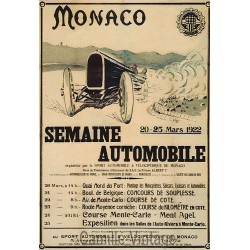 Carte Postale Monaco semaine Automobile 1922