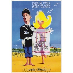 Postcard Le Gendarme de Saint-Tropez Louis De Funès