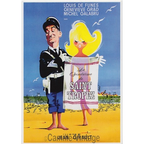 Postcard Le Gendarme de Saint-Tropez Louis De Funès