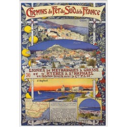 Postcard Railways of the South of France