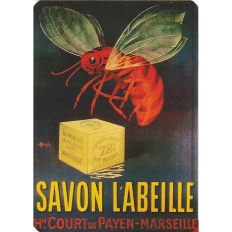 Plaque métal Savon l'Abeille - Marseille