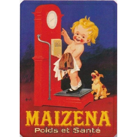 Plaque métal Maïzéna Poids et Santé