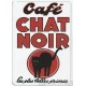 Plaque métal Café Chat Noir