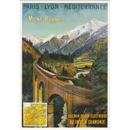 Postcard Chemins de Fer Electrique PLM Mont-Blanc