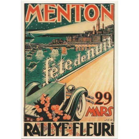 Carte Postale Menton Rallye Fleuri