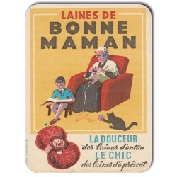 Plaque métal vintage Laine de Bonne Maman