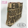 Handbag in hessian of coffee Guatemala
