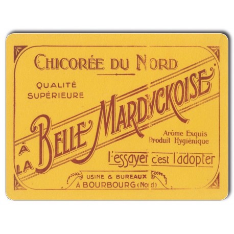 Metal plate vintage Chicorée du Nord