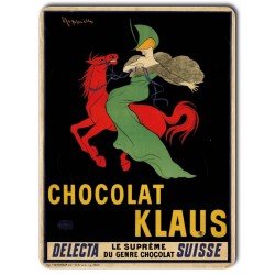 Plaque métal vintage Chocolat Klaus