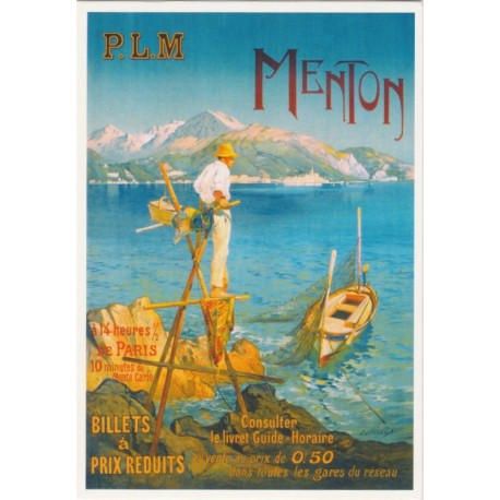 Carte Postale Menton P.L.M