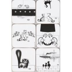 Coasters Cats by Dubout N°3