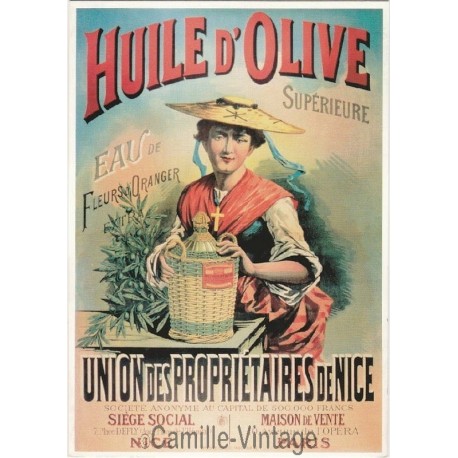 Carte Postale Huile d'Olive Propriétaire de Nice