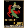 Poster Vintage Chocolat Klaus Suisse