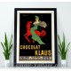 Poster Vintage Chocolat Klaus Suisse